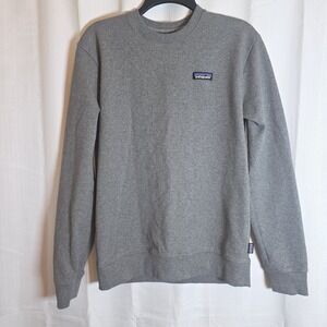 Patagonia Uprisal Crew Sweatshirt Mens Small Gray Fleece Logo Pullover